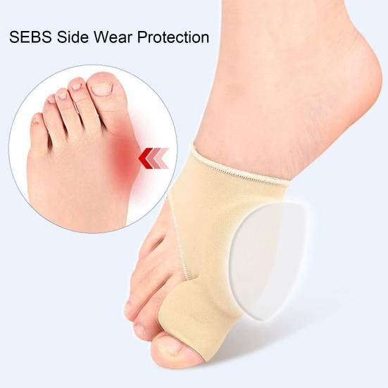 3 пары устройства для коррекции пальцев ног, дышащая ткань, эргономичный корректор пальцев ног, адаптивная посадка, рукав для коррекции косточки