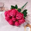 9 Heads Rose Artificial Flower Multicolor Flower Bouquet Lifelike Flowers  Party Supplies