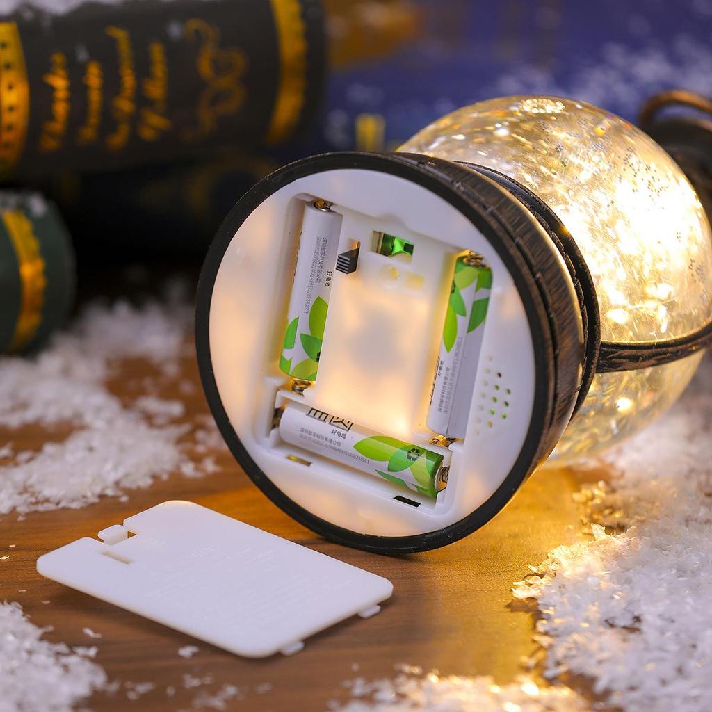 USB Концертный Снежный Шар Рождественское Украшение - Светящийся Смоляной Фонарь с Золотой Лошадью