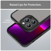 For iPhone 13 Pro Max Case Drop Proof Airbags Frosted Translucent PC+TPU Phone Back Cover