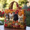 New Digital Printing Fashion Popular Handbag Shoulder Bag Oxford Cloth Travel Tote Large Capacity Cotton Canvas Women Girl Shoulder Bag