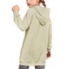 Children's Fashion Solid Color Long Sleeved Hooded Sweatshirt Girls' Mid Length Hoodie Top