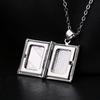 Women Men Silver Color Book Box Photo Locket Pendant Jewelry Without Chain For Friends Wholesal R6A5