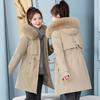 Новое поступление, женская толстая парка, длинная зимняя куртка с капюшоном и хлопковым наполнителем