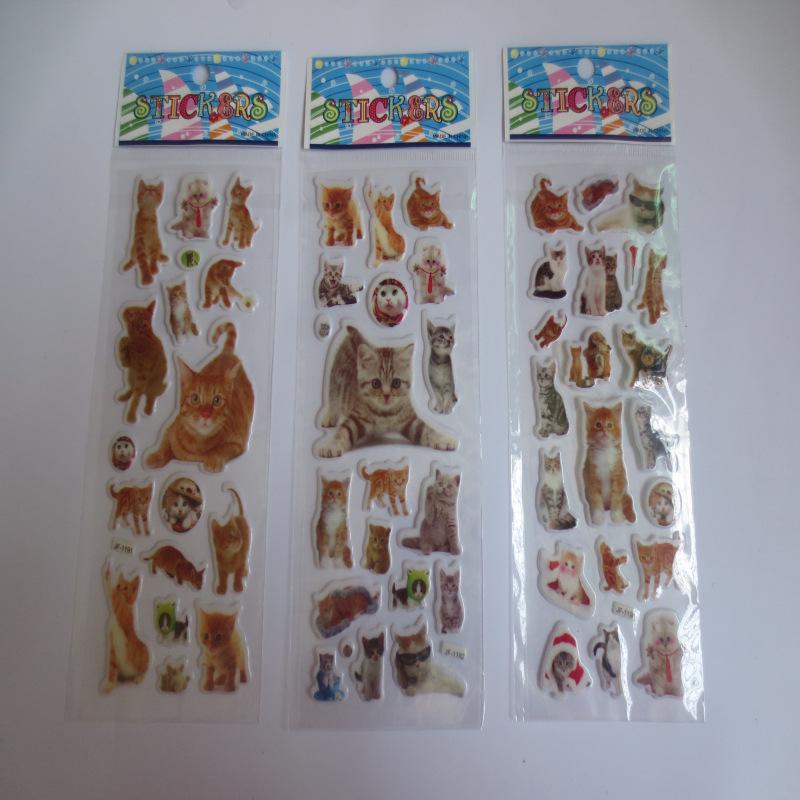 6 Sheets Students Stickers 3D Puffy Bulk Cartoon English Alphabet Letters Number Stickers Educational