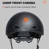 WiFi Camera Helmet Waterproof Motorcycle Smart Helmet with Camera Front Rear LED Light