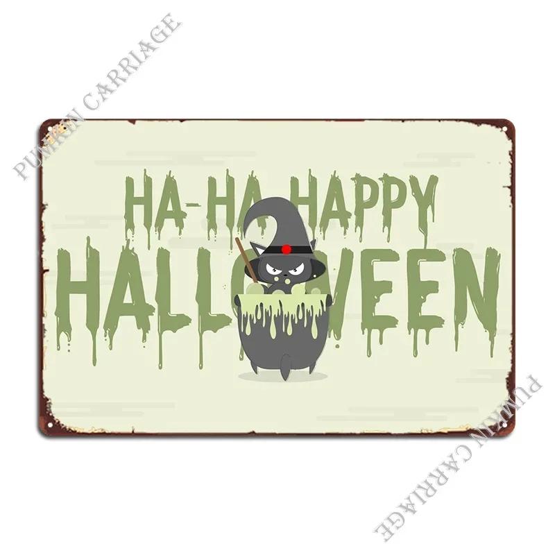 Happy Halloween Metal Signs Mural Wall Decor Club Cinema Tin Sign Poster