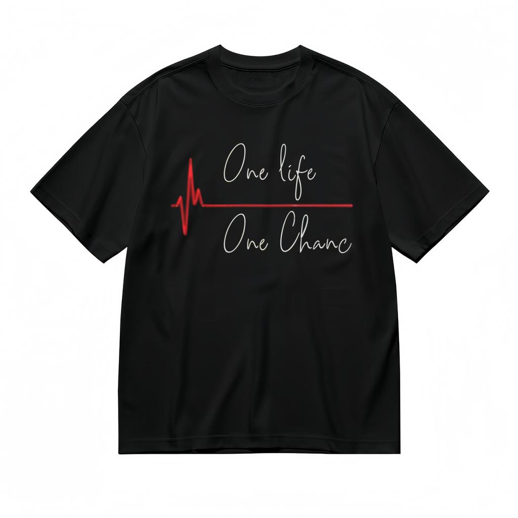 Men's T-Shirt Mens Womens Tees Top With Red EKG Line Art Graphic Unisex Black 100% Cotton Summer USA