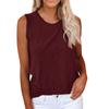 Women's Casual Tank Tops Crewneck Sleeveless Plain Summer Cotton Tee Shirts