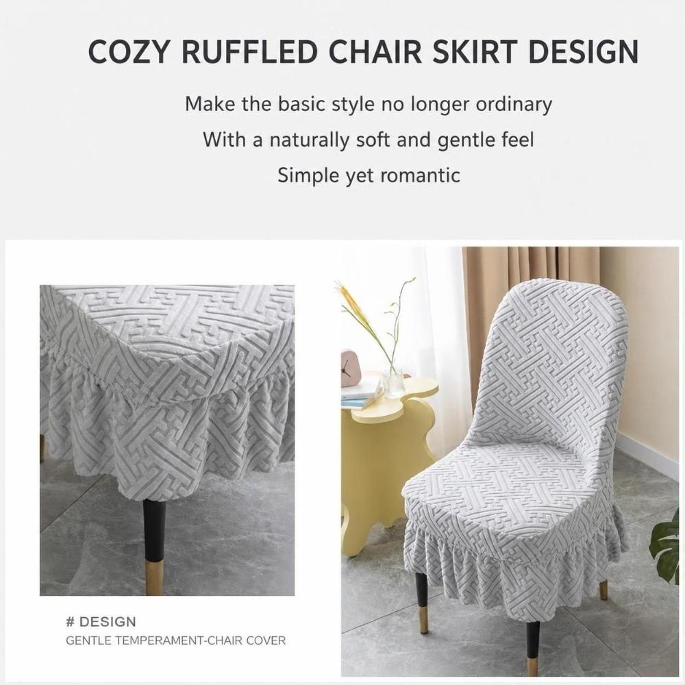 Thickened Arc Chair Cover Elastic Chair Seat Cover New Backrest Protector Dining Room
