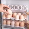 Flip Egg Holder for Refrigerator Side Door Storage Container Space Saving