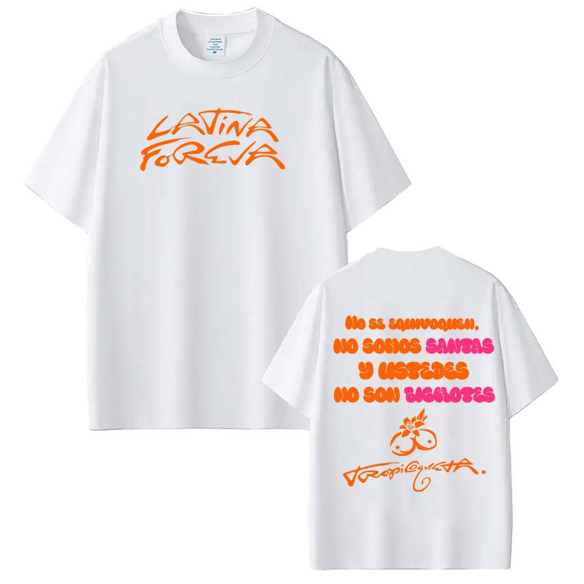 2026 Singer Karol G Latina Foreva Album Merch Graphic TShirt Mens Streetwear Cotton Short Sleeve Aesthetic Trend Unisex Top