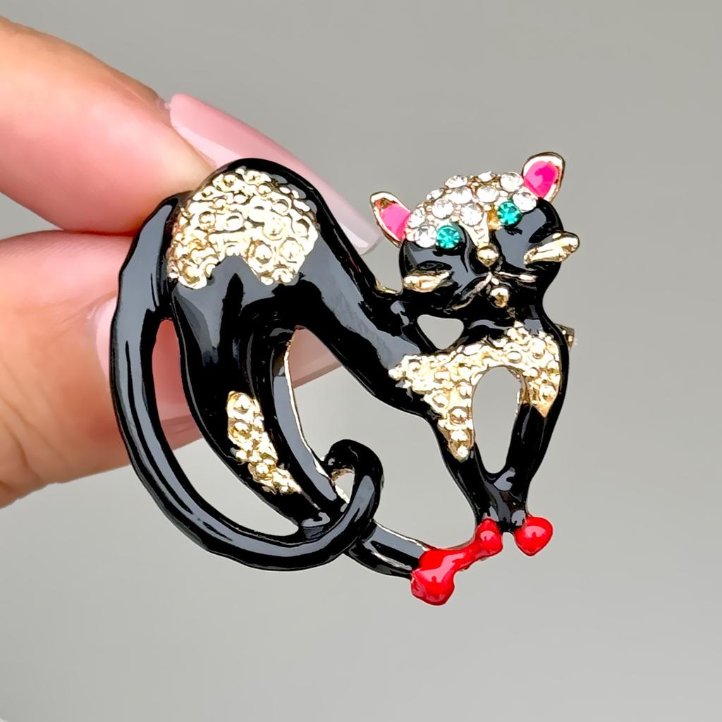 Креативная брошь в виде животного, милая личность, капающий котенок, корсаж, костюм, аксессуары, египетский ошейник для кошек, булавка