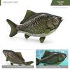 Модель морской рыбы ПВХ Окунь и Карась Реалистичный Декор для аквариума Для детей Образовательная игрушка