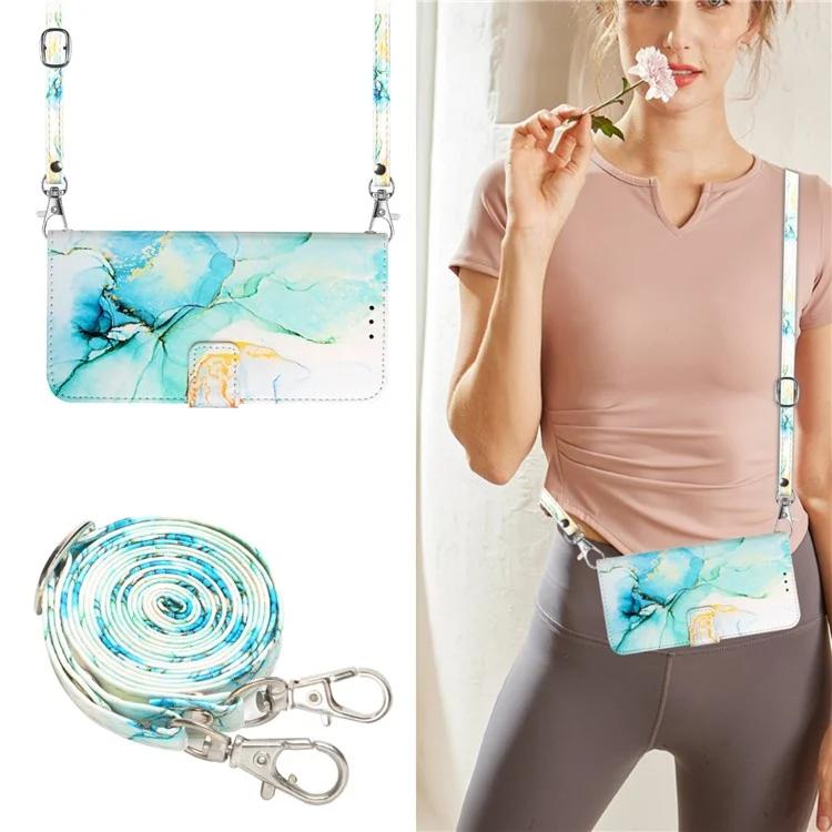 YB Pattern Printing Leather Series-6 для Xiaomi Redmi Note 13 Pro 5G / Poco X6 5G кожаный чехол с ремешками