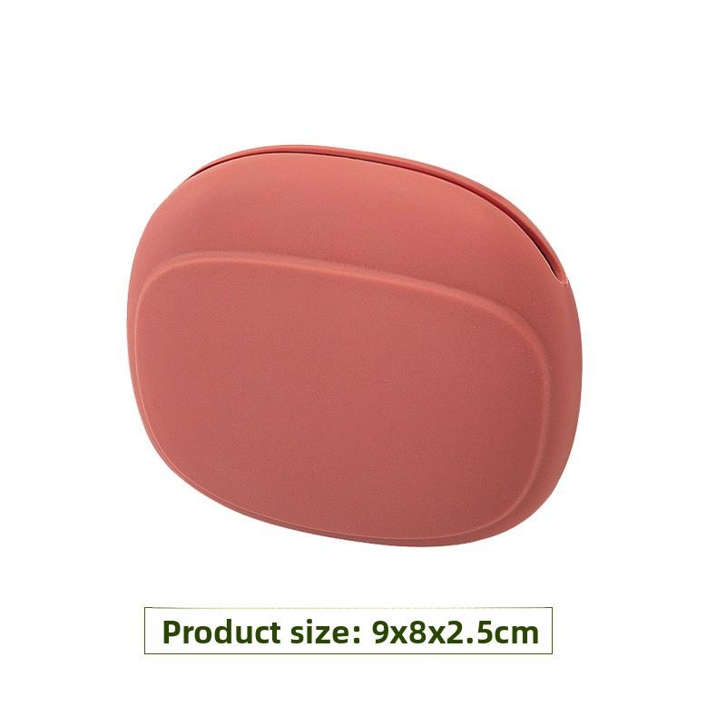 Silicone Earphone Storage Box Portable Cable Organizer for Headphones and Wires Modern Minimalist Design 1L Capacity Green, Gray, Pink Options