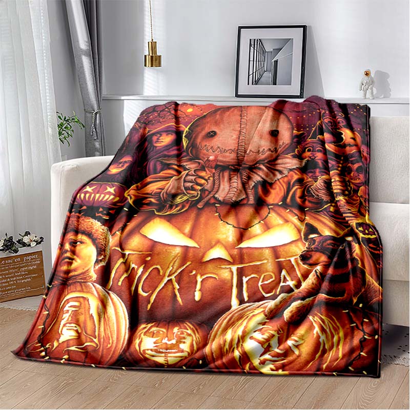 Одеяло с персонажем фильма ужасов, одеяло с изображением мультфильма «Джейсон Фрайдей», фланелевое одеяло на Хэллоуин для спальни, гостиной, дивана