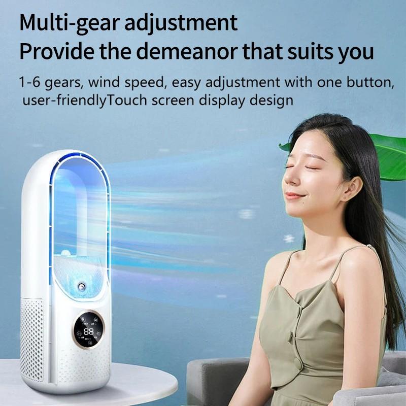 Bladeless Fan Home & Office Table Cooling Fan Portable Air Conditioner Economical Mute Air Cooler