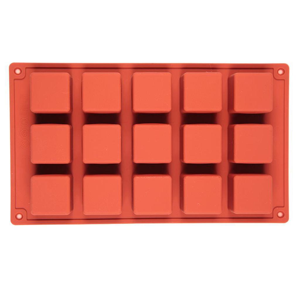 15 Cavity Square Silicone Mold Making Mousses Cake Mold Decorating Baking Tool for Making Chocolate Fondant Dessert