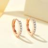 1 пара элегантных женских серег-колец, блестящие серьги с инкрустацией стразами, круглые серьги для пирсинга, вечерние ювелирные изделия, подарок