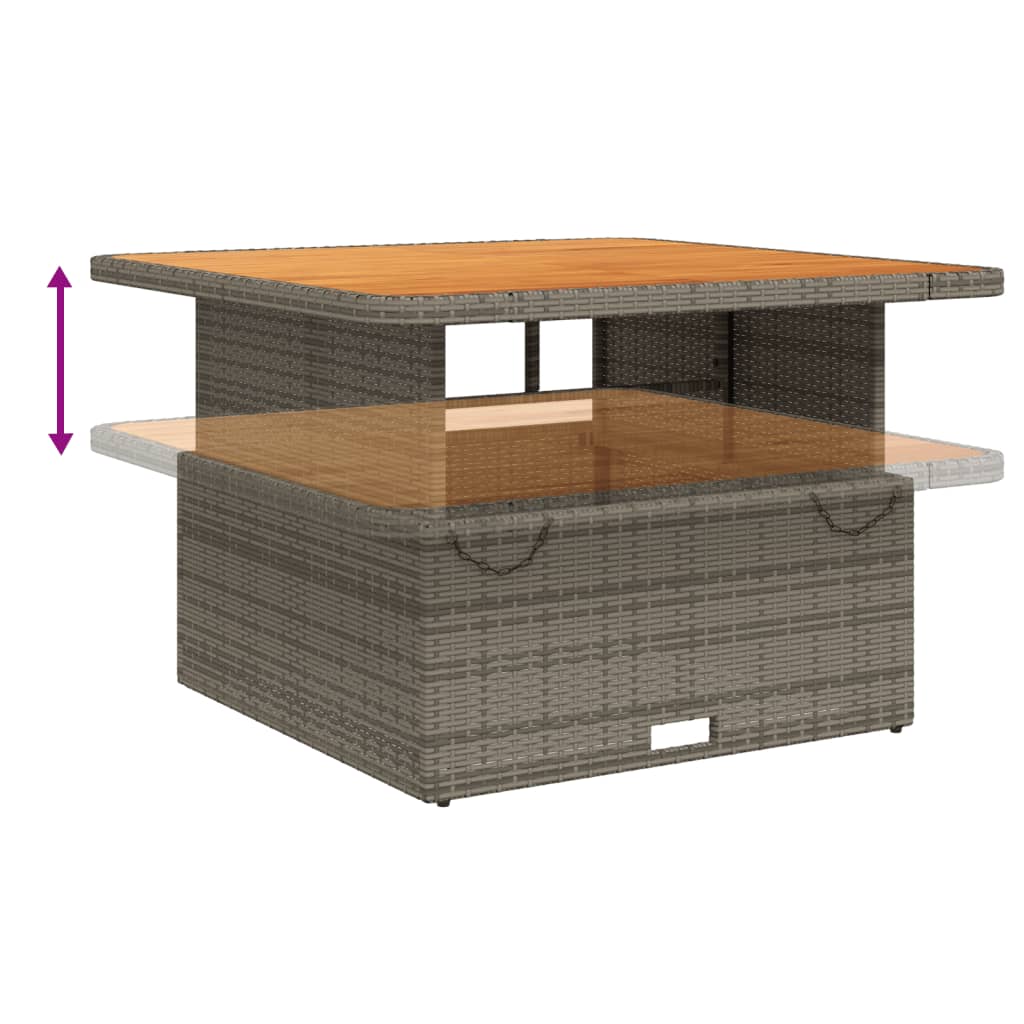 2 piece garden dining set with cushions gray poly rattan