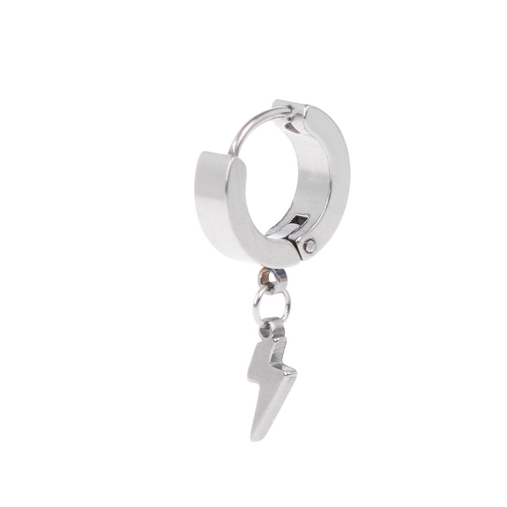 1 шт. Панк Серьги Мода Подвеска-молния Индивидуальность Мужские Женские Мужские Украшения Титановая сталь AVE