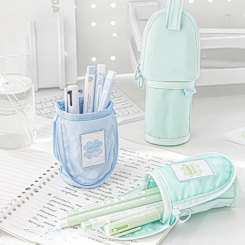 Складной пенал-подставка Функция INS Повседневная сумка для карандашей для студентов Портативный подвесной органайзер для канцелярских товаров для школьных принадлежностей