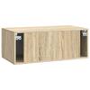 Wall Mounted TV Cabinet in Sonoma Oak 78.5 x 41 x 30 cm