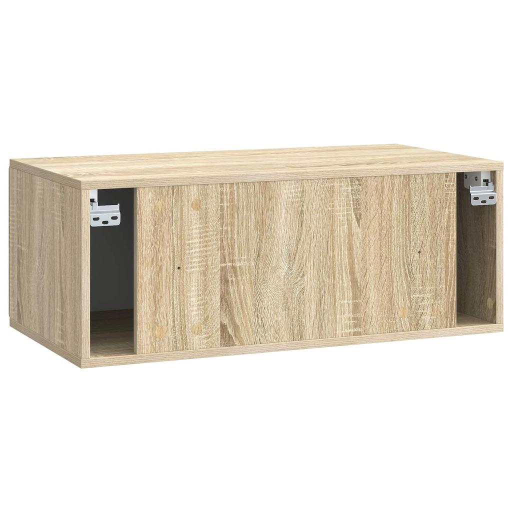 Wall Mounted TV Cabinet in Sonoma Oak 78.5 x 41 x 30 cm