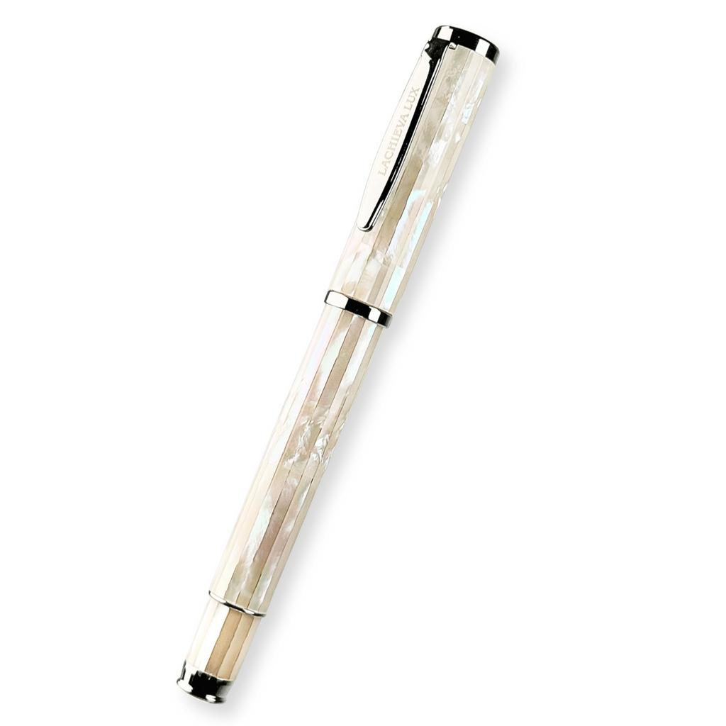 LACHIEVA LUX Natural Handmade Mother of Pearl Ink Luxury Rollerball Pen Gift from the Unisex - Sea,