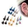 2 Pcs Women Spike Cone Tip Men Fashion Jewelry Titanium Steel Ear Stud Piercing Earrings