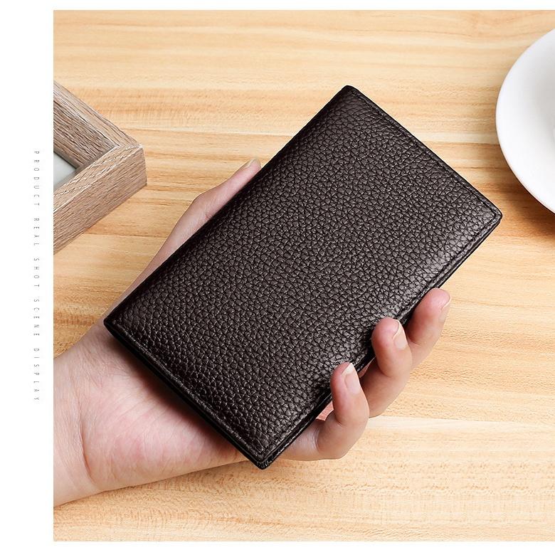 Модный простой мужской кожаный держатель для карт для мужчин и женщин RFID-блокировка кредитных карт VIP ID тонкие кошельки для карточек