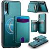 Для Samsung Galaxy A50 Магнитный чехол JEEHOOD J10 Кожаная задняя крышка телефона со съемным держателем для карт Kickstand