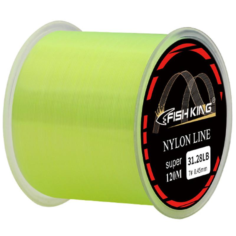 FISH KING нейлоновая леска 120 м 4,13-34,12 фунтов моноволоконная леска, материал лески для снастей для ловли карпа