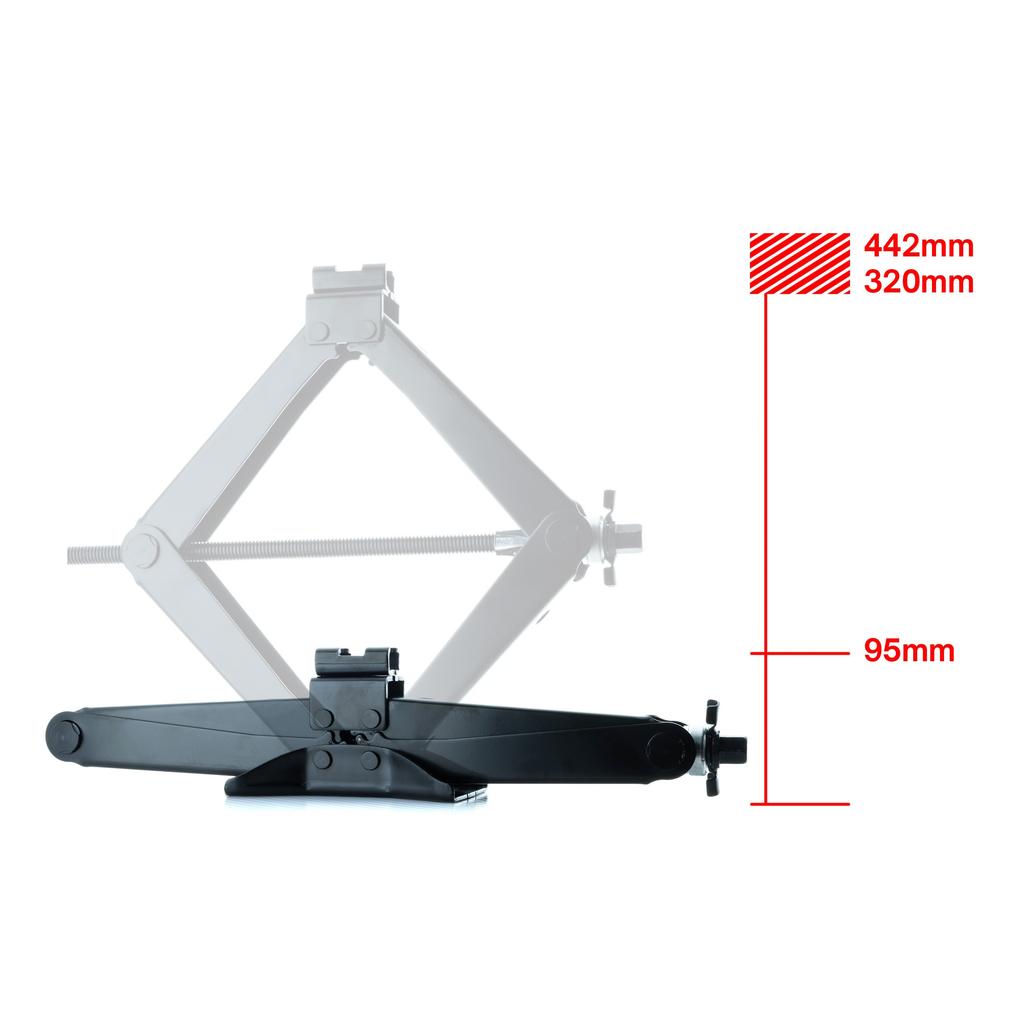Compact 2T Jack with Swivel Head, Ratchet Wrench and Gloves