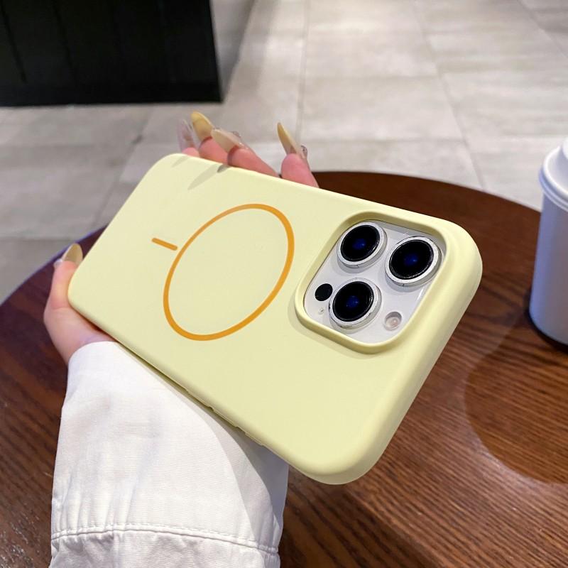 Роскошный оригинальный чехол из жидкого силикона для iPhone 16 15 14 13 12 11 Pro Max Plus Для Magsafe Магнитная беспроводная зарядка Мягкая крышка