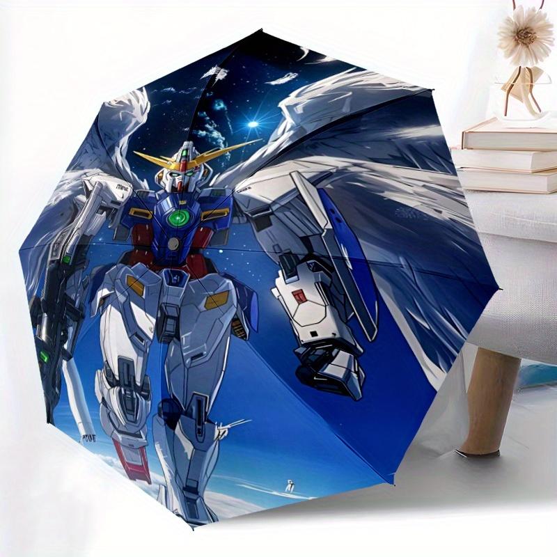 1pc Gundam Automatic Opening/closing Umbrella, Foldable Sunshade, Perfect Gift for Friends, Durable Handle yy250812104