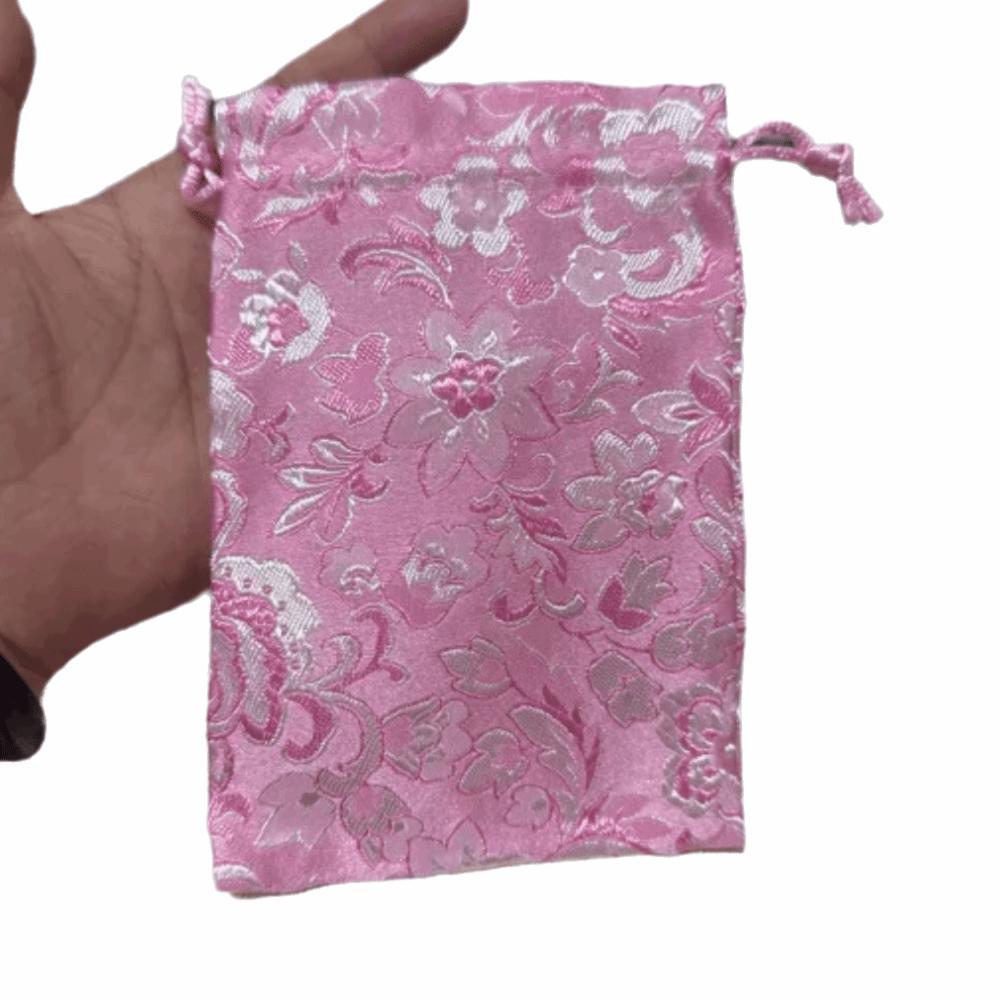 Mini Favour Gift Wedding Party Embroidered Pouch Satin Jewelry Packaging Bag Storage Bag