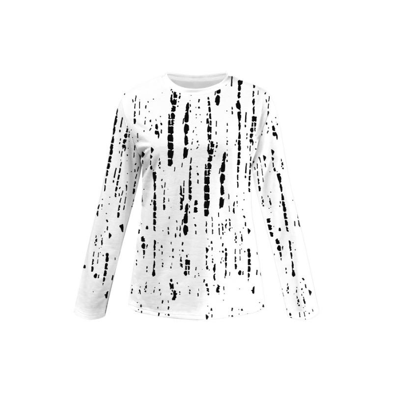Autumn Fashion 3D Print Crew Neck Long Sleeve T-Shirt Casual Women Clothing Y2k Harajuku Female Clothing Plus Size Tops