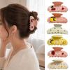 Rhinestone Decor Hair Barrettes Floral Decor Hair Jaw Clips Sweet Style Shark Hair Clips  For Women