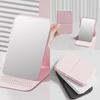 Portable Mini Desktop Mirror Stand Up Pocket Folding Mirror Student Vanity Mirror Makeup Skincare