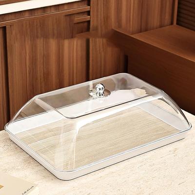 Подставка для торта с прозрачным куполом, держатель для тарелки для демонстрации, витрина для выпечки, хранилище для хлеба на день рождения