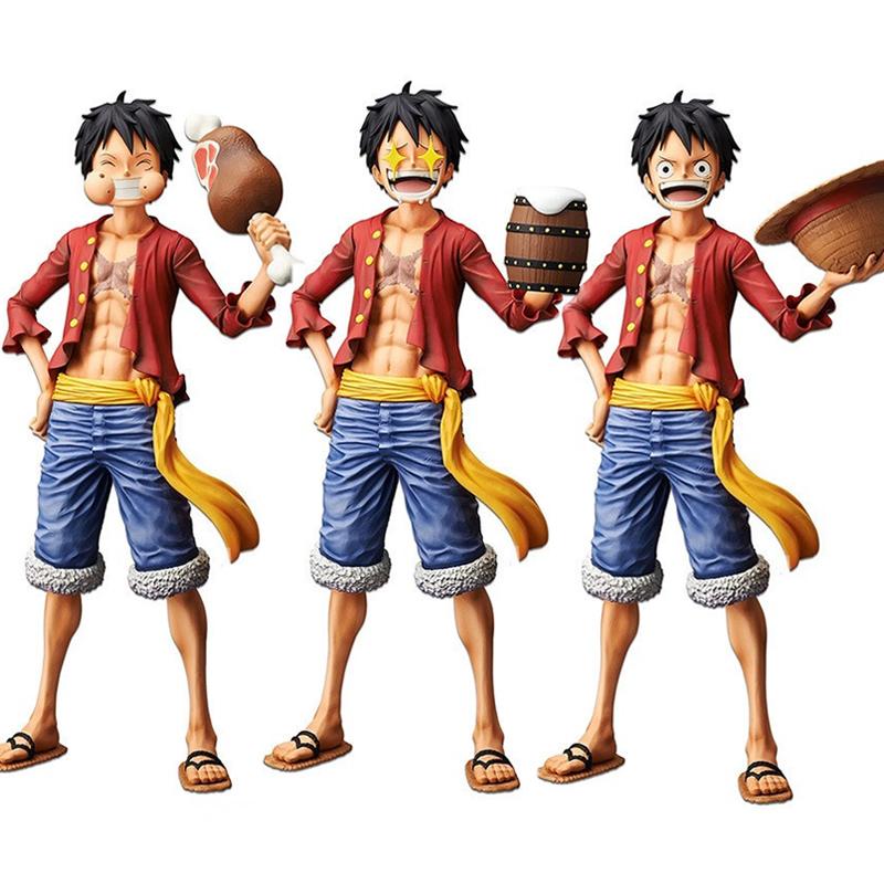 25 см аниме цельная фигурка Рос Луффи ПВХ статуя фигурку Обезьяна Д Луффи классический смайлик модель игрушки для детей Рождественский подарок