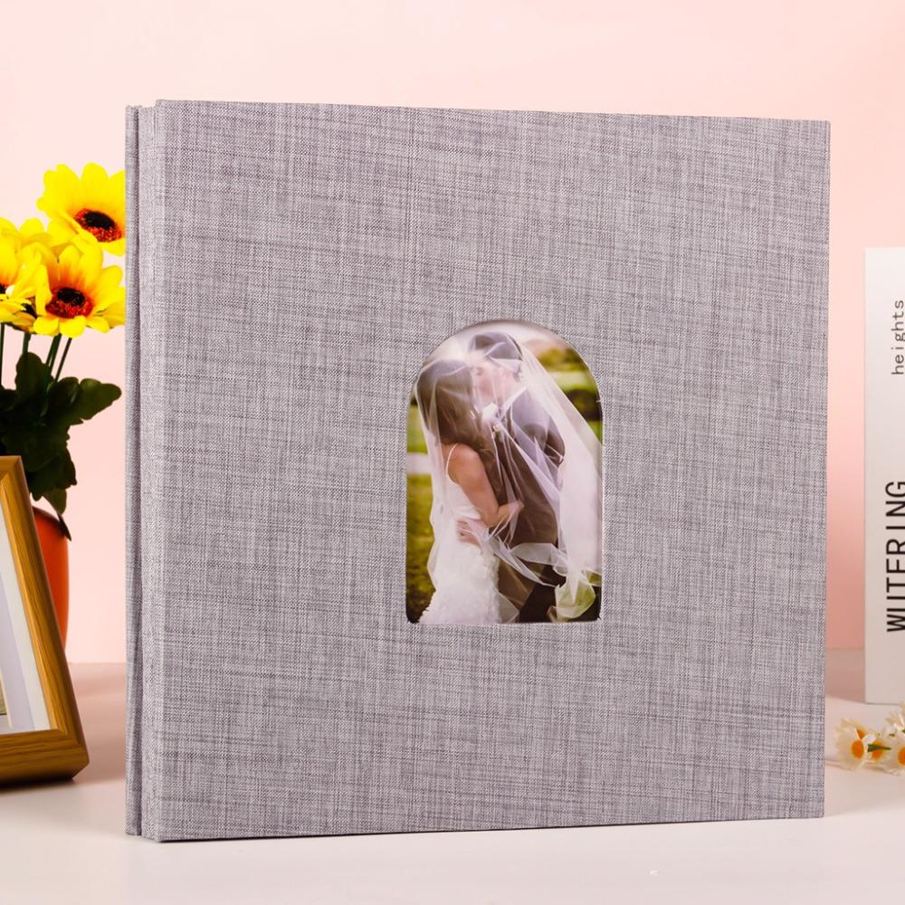 40 Pages Self-adhesive Scrapbook Large Capacity Commemorative Linen Cover Album Paste Type Dirt-proof Memory Book Graduation