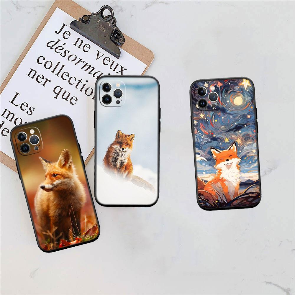 FM24 милая лиса Мягкий чехол для телефона OPPO A40 A60 A80 A15 A16 A16K A12 A17 A17K A54 A54S A53 A53S A55 A56 A57 A98 F23
