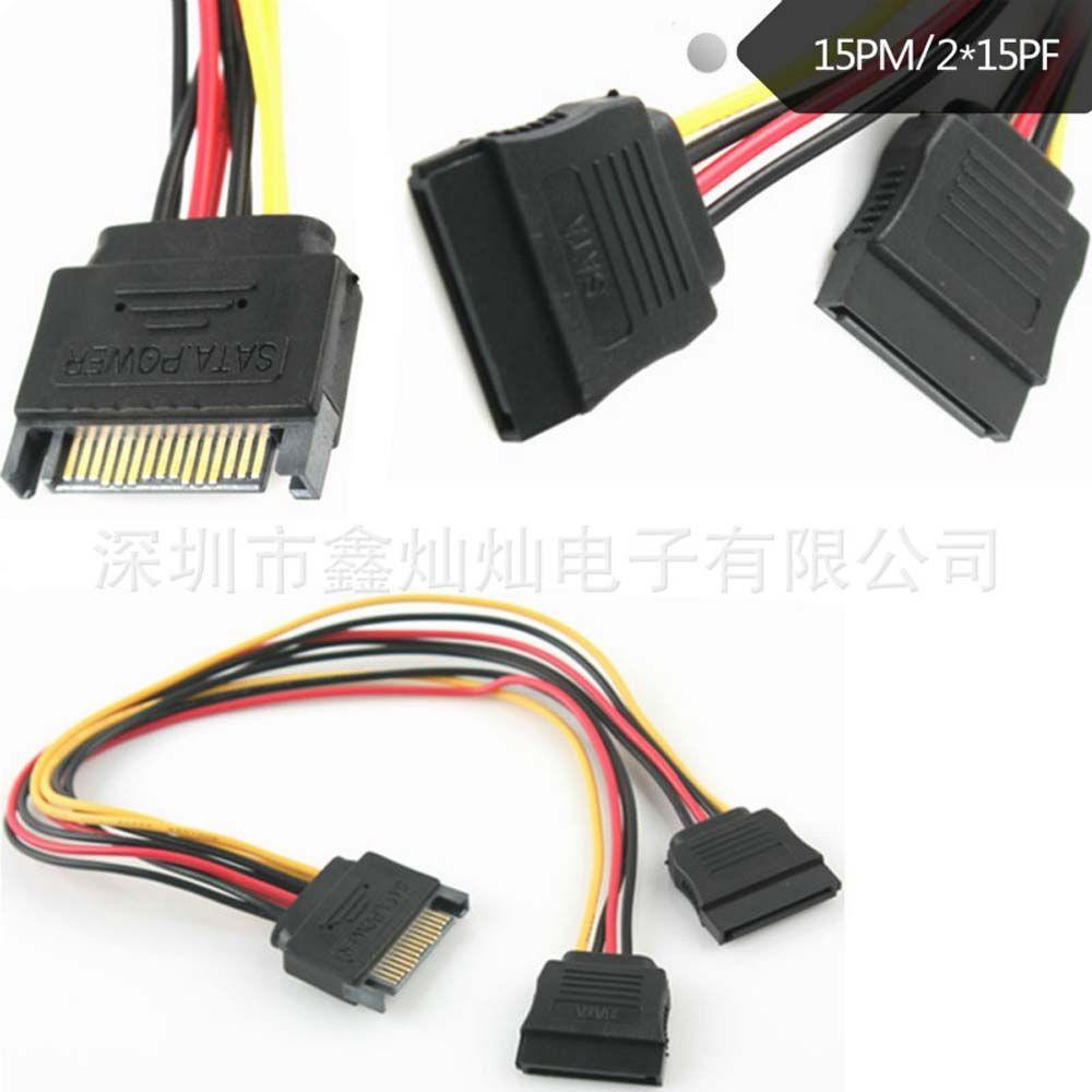 Splitter Cable Power Lead Connector Wire Power Extension Cable SATA Power Cable HDD Splitter Hard Disk Power SATA Adapter Cable