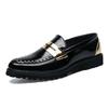 Fashion Luxury Brand Men's Shiny Leather Shoes Soft Soles Comfortable Loafers Versatile Commuting Shoes Men's Business Casual Shoes