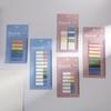 Transparent Sticky Note Index Label Stickers with Ruler Stationery Mini Memo Pad Morandi Color Book Notebook Page Marker Label