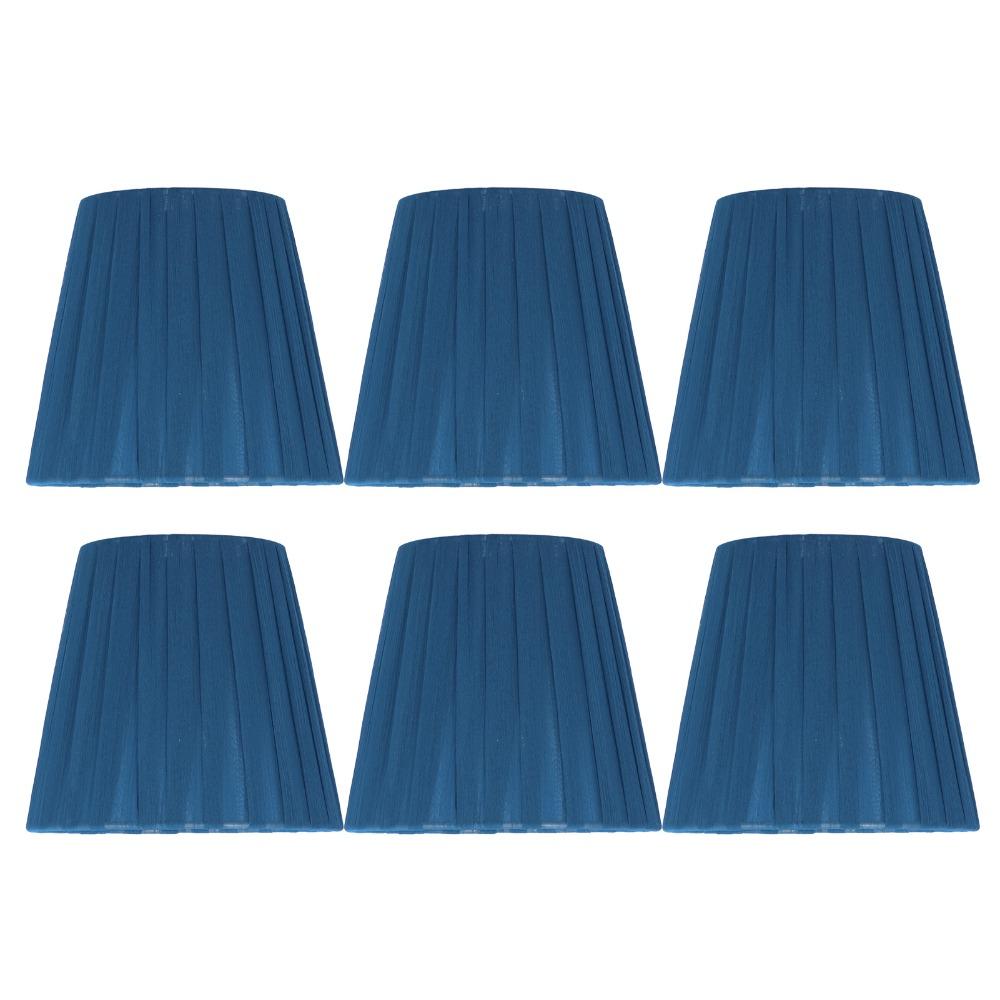 6PCS Clip On Design Cloth Lampshade Lightweight Wall Lamp Shade  Chandelier Replacement