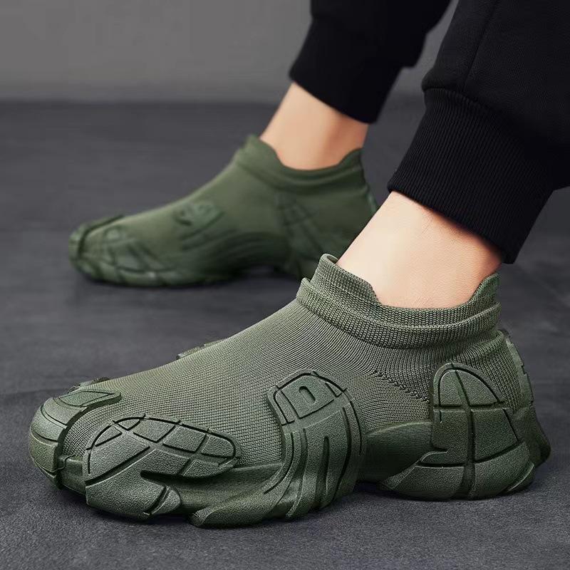 Dad Shoes Men's Spring Fly-woven Mesh Socks Mouth Running Shoes Lightweight Breathable Men's Shoes Comfortable